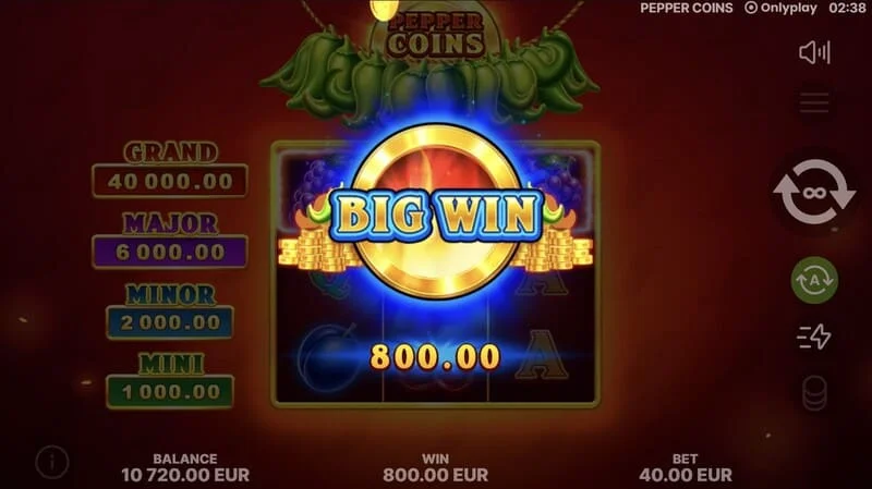 Pepper Coins - Ushindi mkubwa kwenye gridi ya 3×3