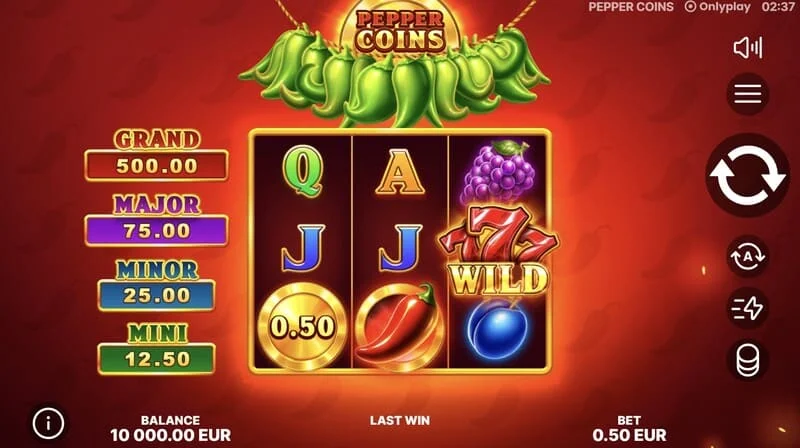 Pepper Coins - Alama ya Wild kwenye reeli